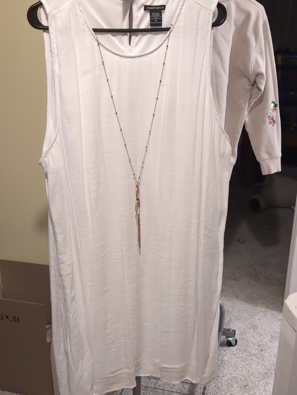 Robert Louis White Sleeveless Tunic